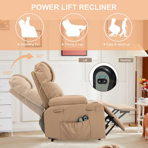 Poltrona Reclinabile Elettrica 2026 con Funzione di Sollevamento <span class=keywords><strong>per</strong></span> Anziani, Regolabile <span class=keywords><strong>per</strong></span> Persone Robuste, con Massaggio e Riscaldamento - Product Image 4