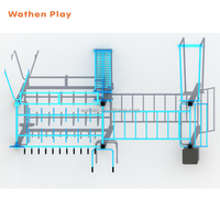 Barre de traction en acier galvanisé de haute qualité, durable pour station d'entraînement résistante, équipement de fitness extérieur complexe