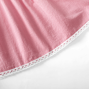 Nuevo Vestido de Encaje de Tres Piezas para Niña, Vestido Infantil de Algodón y Lino de Color Sólido, Vestido de Princesa - Product Image 6