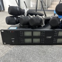 Système de microphone sans fil NX-08 UHF 8 canaux, portée de 200 m, avec USB pour la maison/l'église/les performances KTV