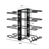 Support compact pour casseroles avec séparateur amovible et cadre à fentes compactes pour l'angle d'un placard d'appartement studio et le côté de l'évier