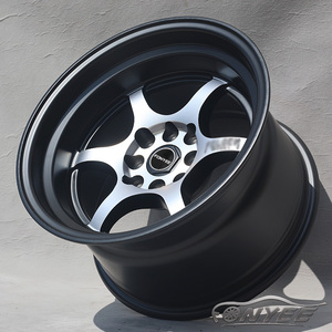 Jantes en alliage de magnésium Fonyee 15 pouces 9.0 10.5 J ET -13 -32 4x100/114.3 à déport profond concave 6 branches 8 trous pour voiture - Product Image 3
