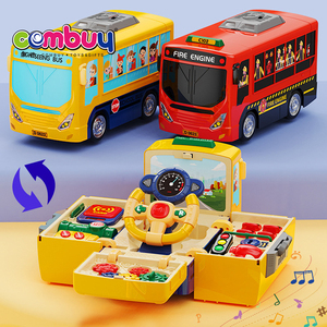 Volantes de sonido de iluminación eléctrica de deformación educativa temprana juguetes de autobús escolar para bebés - Product Image 4