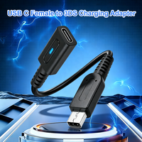 Câble de charge USB-C double mode pour séries 3DS, 2DS, DSi, charge uniquement, pas de transfert de données, compatible avec les câbles de charge USB-A vers USB-C