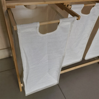 Panier à linge pliable, panier à linge en bambou, organisateur de salle de bain avec tiroirs coulissants pour la salle de bain
