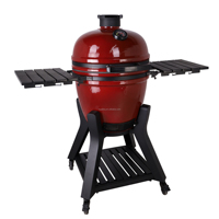 Barbecue au charbon de bois en céramique SEB de 21 pouces, pour la cuisson en intérieur et en extérieur, barbecue de camping
