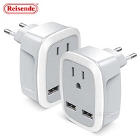 Adaptateur de voyage 250V US vers UK avec prise et 3 ports USB, courant nominal 13A, protection de sécurité, prise simple OEM