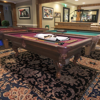 Tables de billard de luxe rétro de haute qualité, très populaires, 7 pieds, 8 pieds, 9 pieds, table de billard professionnelle en bois sculpté antique sur mesure