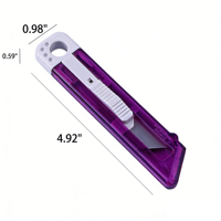 Couteau de sécurité en acier inoxydable 304, lame de 3,9 pouces, finition polie, ouverture automatique par ressort, plusieurs couleurs au choix, vente en gros