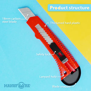 قلم رصاص القاطع خلفيات المفاجئة قبالة السكاكين 18 مللي متر 60 # الكربون الصلب سكّين متعدّد الاستخدامات - Product Image 2