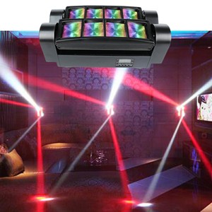 WUZSTAR 8 yeux araignée led de faisceau de disco lumières contrôle sonore dj <span class=keywords><strong>stroboscopique</strong></span> dmx club <span class=keywords><strong>projecteur</strong></span> de lumière a mené des lumières mobiles pour la boîte de nuit - Product Image 3
