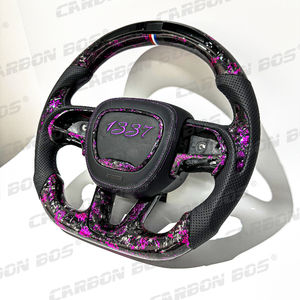 Volante Deportivo de Fibra de Carbono y Cuero Morado con LED, Directo de Fábrica, para Dodge Charger Challenger <span class=keywords><strong>SRT</strong></span> 2019 2020 2021 2022 2023 - Product Image 6
