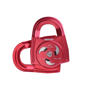 Di alta qualità scalata in alluminio doppio puleggia con piastra di salvataggio puleggia 36kN rosso puleggia singola puleggia doppia - Product Image 3