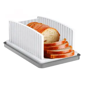 Upgrade Adjustable Toast Cutter With Crumb Tray Plastic Manual Bread Slicer For Homemade Bread