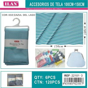 Tessuto a righe ILAN 100x150 cm per progetti di artigianato e cucito - Product Image 1