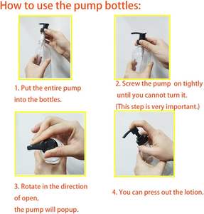 Botellas Redondas <span class=keywords><strong>Boston</strong></span> de 8oz /250ml con bombas para loción, jabón, lociones, limpiador de manos, aceites de masaje, recipientes recargables con tapa - Product Image 5