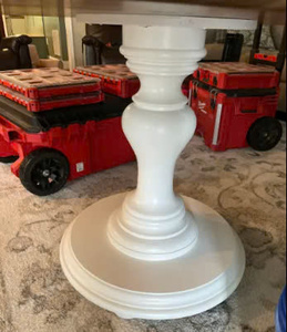Pieds de table à manger en bois de caoutchouc massif de haute qualité, design moderne et résistant pour les hôpitaux et le salon - Product Image 6