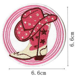 Parche bordado termoadhesivo o para coser con diseño de bota de vaquero del Oeste de forma irregular, ecológico, para sombrero/ropa - Product Image 4