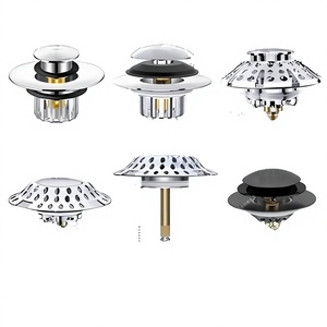 <span class=keywords><strong>Válvula</strong></span> de <span class=keywords><strong>desagüe</strong></span> emergente de cobre estándar estadounidense para bañera con filtro, diseño moderno y sencillo para accesorios de baño. - Product Image 1