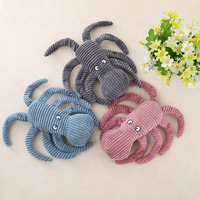 Jouet à mâcher pour chien en peluche en forme de pieuvre, jouet à couiner pour le nettoyage et le broyage des dents, jouet à mâcher pour animaux de compagnie pour chiens de petite et moyenne taille, accessoires pour chiens