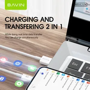 Bavin micro أفضل سعر tpe usb عرض رائع cb253 شاحن 1m 2m كابلات usb متعددة الوظائف أندرويد