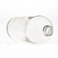 Bouteille en verre ronde transparente de 480 ml et 120 ml avec bouchon à vis, pipette graduée et compte-gouttes, qualité pharmaceutique, impression sérigraphique