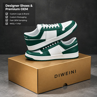 Chaussures de luxe pour hommes et femmes, haute qualité, vert et blanc, chaussures de marche, baskets, zapatillas, neuves