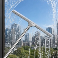Serpillère de sol légère en acier inoxydable avec lame souple en TPR, essuie-eau sans traces pour hôpitaux, usines, maisons et commerces