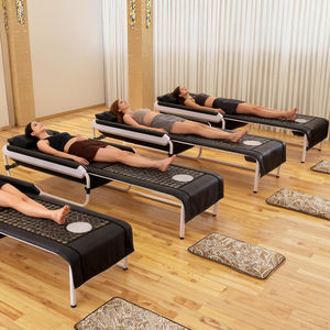 Korea Premium V6 <span class=keywords><strong>Master</strong></span> Turmalin Jade Roller Stone Spa beheizte Therapie Faltbarer thermischer Infrarot-Heiz <span class=keywords><strong>massage</strong></span> tisch - Product Image 3