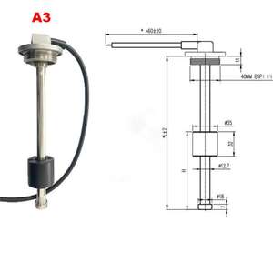 Sensor de Nivel de Combustible BSP de 1 1/4 Pulgadas con Rosca de Acero Inoxidable, 4-20 mA, 0-5 V, 0-190 ohmios, Indicador de Nivel de Líquido para Tanques de Diésel y Gasolina - Product Image 5