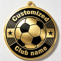Médailles de football personnalisées en or, argent et bronze, médailles de récompense en métal avec logo, trophée de compétition sportive pour les événements de club de football
