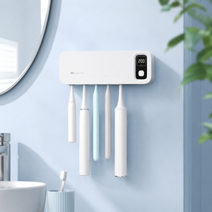 ที่วางแปรงสีฟันฆ่าเชื้อ UVC แบบติดผนัง 5 ช่อง พร้อมแบตเตอรี่แบบชาร์จได้ 2000mAh สำหรับใช้ในห้องน้ำในบ้าน - Product Image 1