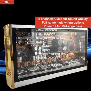 Amplificateur stéréo de <span class=keywords><strong>voiture</strong></span> de qualité sonore 2 CH RMS <span class=keywords><strong>200W</strong></span> HPF LPF Peak 4000W Amplificateur de <span class=keywords><strong>voiture</strong></span> de classe D Classe AB - Product Image 2