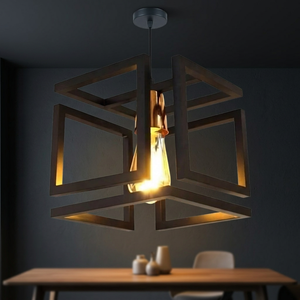 Suspension carrée en tissu noir E27 LED 3500K Blanc chaud 50000 heures d'autonomie Contrôle par interrupteur Hauteur réglable Ra90 CRI - Product Image 4