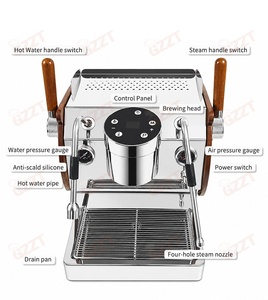 Machine à café expresso semi-automatique en acier inoxydable pour café, tête de brassage saturée de 58 mm, connexion par tuyau en cuivre - Product Image 2