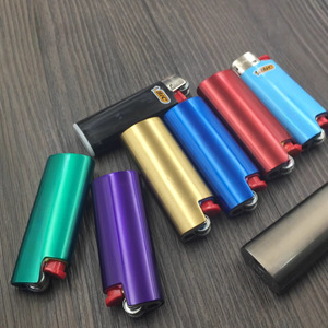 Funda Protectora de Metal para Encendedor, Personalizada de Fábrica, de Alta Calidad, Color Dorado, para Encendedor <span class=keywords><strong>BIC</strong></span> Mini J5 - Product Image 1