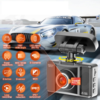 AKEEYO Caméra de tableau de bord haute définition 1080 3 canaux Dvr de voiture avec vidéo de recul