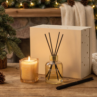 Huile parfumée aromatique Design unique Diffuseur de roseaux Coffret cadeau bougie parfumée