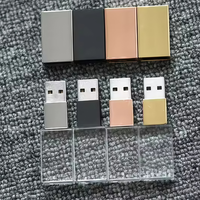 Flashdisk Kristal LED Logo Custom 128GB Dengan Kotak USB Flash Drive 64GB Memory Stick 32GB 64GB U Disk 16GB Hadiah Pernikahan