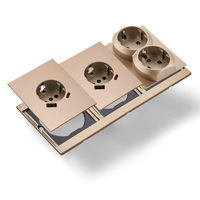 Interruptores y Enchufes de Pared WESA, Enchufe Doble Europeo con USB Tipo C, Enchufe Múltiple para Pared, Combinación Libre, Diseño Moderno de Lujo