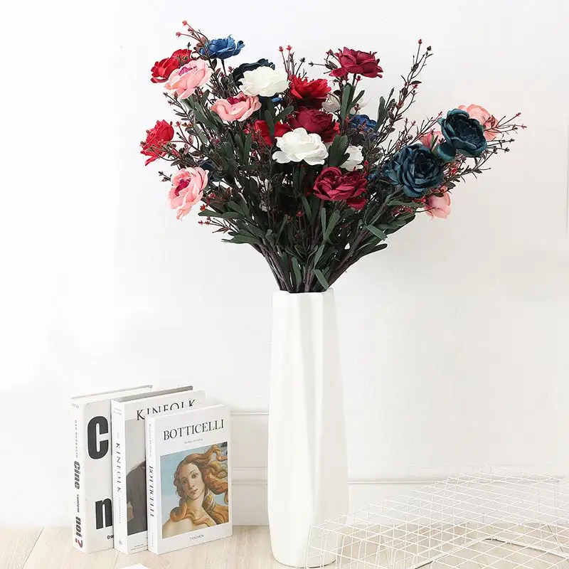 D227 fausses fleurs Vintage produits populaires nouveau design rose fleur artificielle soie pivoine fleurs artificielle mariage décor à la maison
