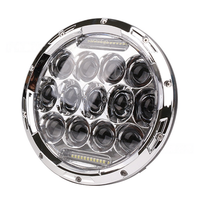 Pour Jeep Wrangler 75W rond 7 pouces phare moto phare LED avec blanc haut/bas faisceau DRL couleur éclairage automobile
