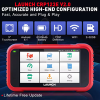 Outil de diagnostic automobile universel CRP123E V2.0 pour quatre systèmes, lecteur de codes OBD2, version améliorée du CRP123E 123X