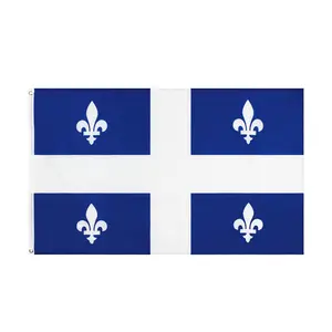 Ready to Ship 100% Polyester Stock Canada Canadian Province of Quebec Flag