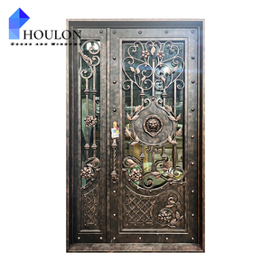 <span class=keywords><strong>Porte</strong></span> <span class=keywords><strong>d</strong></span>'<span class=keywords><strong>entrée</strong></span> en acier forgé de qualité supérieure pour villa - Product Image 5