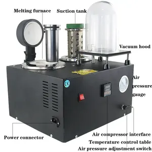 Herramientas para Joyería, Máquina de Fundición al Vacío para Joyería, Fundición de <span class=keywords><strong>Metales</strong></span> <span class=keywords><strong>Preciosos</strong></span> a Alta Temperatura de 3 kg, Fundición de Oro y Plata - Product Image 6