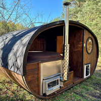 Sauna et bain à remous électriques modernes populaires pour l'extérieur, combinaison idéale pour appartements, capacité 2 personnes