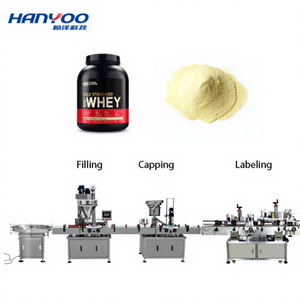 リニアオーガースクリュー飲料プロテインボトル乾燥粉末調味料スパイス充填キャッピング包装機高精度ラベリング - Product Image 1