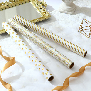 Recyclable Wholesale Customization <b>Birthday</b> Christmas Party Roll Gold Foil <b>Paper</b> 0.4*3m Gift Box Custom <b>Wrapping</b> <b>Paper</b> - Product Image 5