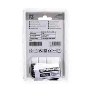 Cargador de pilas AA/AAA, carga rápida, diseño compacto, indicador LED; ideal para recargar pilas y prolongar su vida útil. - Product Image 2